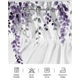 thumbnail image 7 of Dark Purple Bed Skirt King Size 16" Drop Eucalyptus Leaves Watercolor Plants Country Ruffled Wrap Around Bed Skirts Adjustable Elastic Bedskirt Dust Ruffle for King Size Bed, 7 of 7