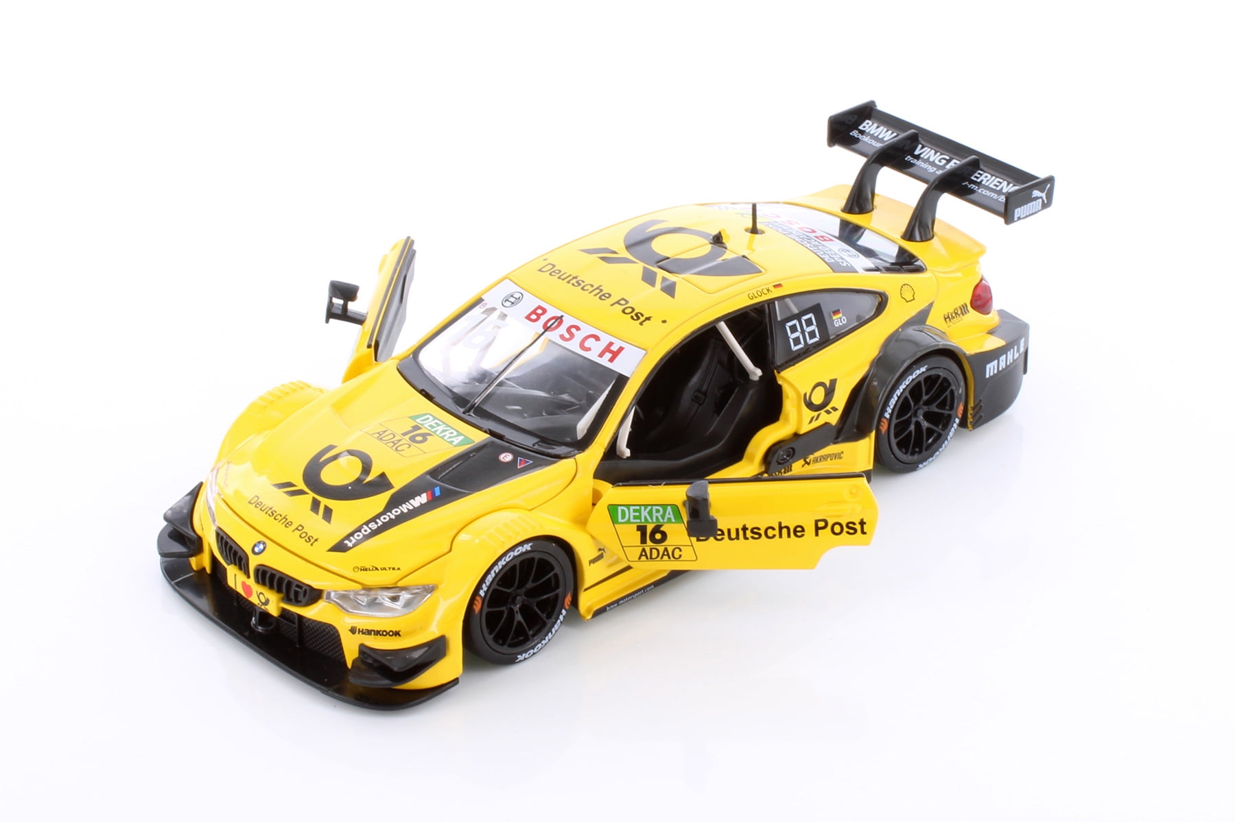 BMW M4 DTM, Yellow - Showcasts 68256YL - 1/24 Scale Diecast Model Car