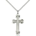thumbnail image 1 of Sterling Silver Cross Pendant 1 x 1/2 inches with Sterling Silver Lite Curb Chain, 1 of 1
