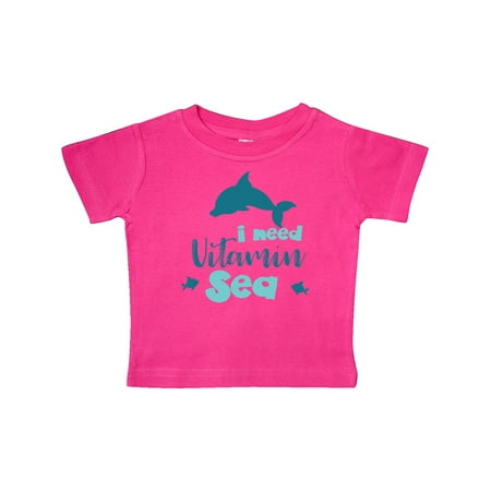 

Inktastic I Need Vitamin Sea Dolphin Fishes - Blue Gift Baby Boy or Baby Girl T-Shirt