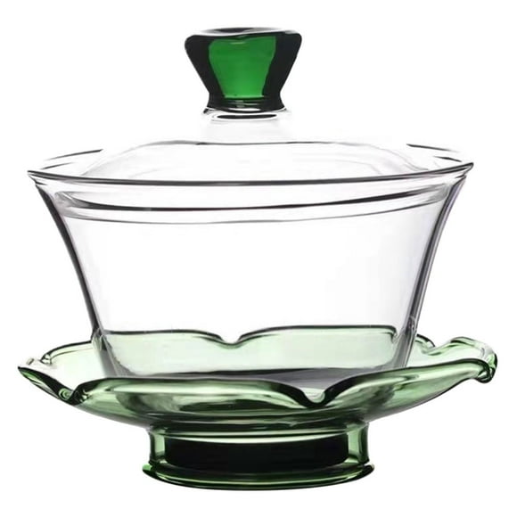 1 Set Transparent Tureen Teacup Chinese Style Tea Cup Glass Tureen Teacup for Home Office