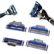 thumbnail image 5 of Juego 4 Cabezales Afeitar Manual Btafrte Hoja Afeitar Tres Capas Azul, 5 of 9