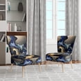 thumbnail image 2 of Designart "Abstraction Géode Marbrée Bleue I" Fauteuil d'Appoint en Marbre Bleu - Fauteuil Moderne pour Chambre, 2 of 7