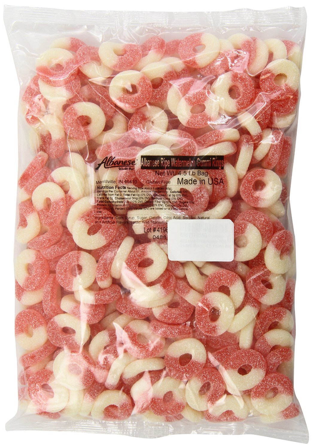 SweetGourmet Gummy Candy Cherry Gummi Rings 4.5 pounds