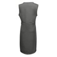 thumbnail image 6 of Mrasaso Holiday Deals! Slip Dress,Women Fashion Summer Sleeveless Casual Solid Round Neck Knee-Length Women's Dress,Breezy & Comfortable for Summer WearGray S, 6 of 7