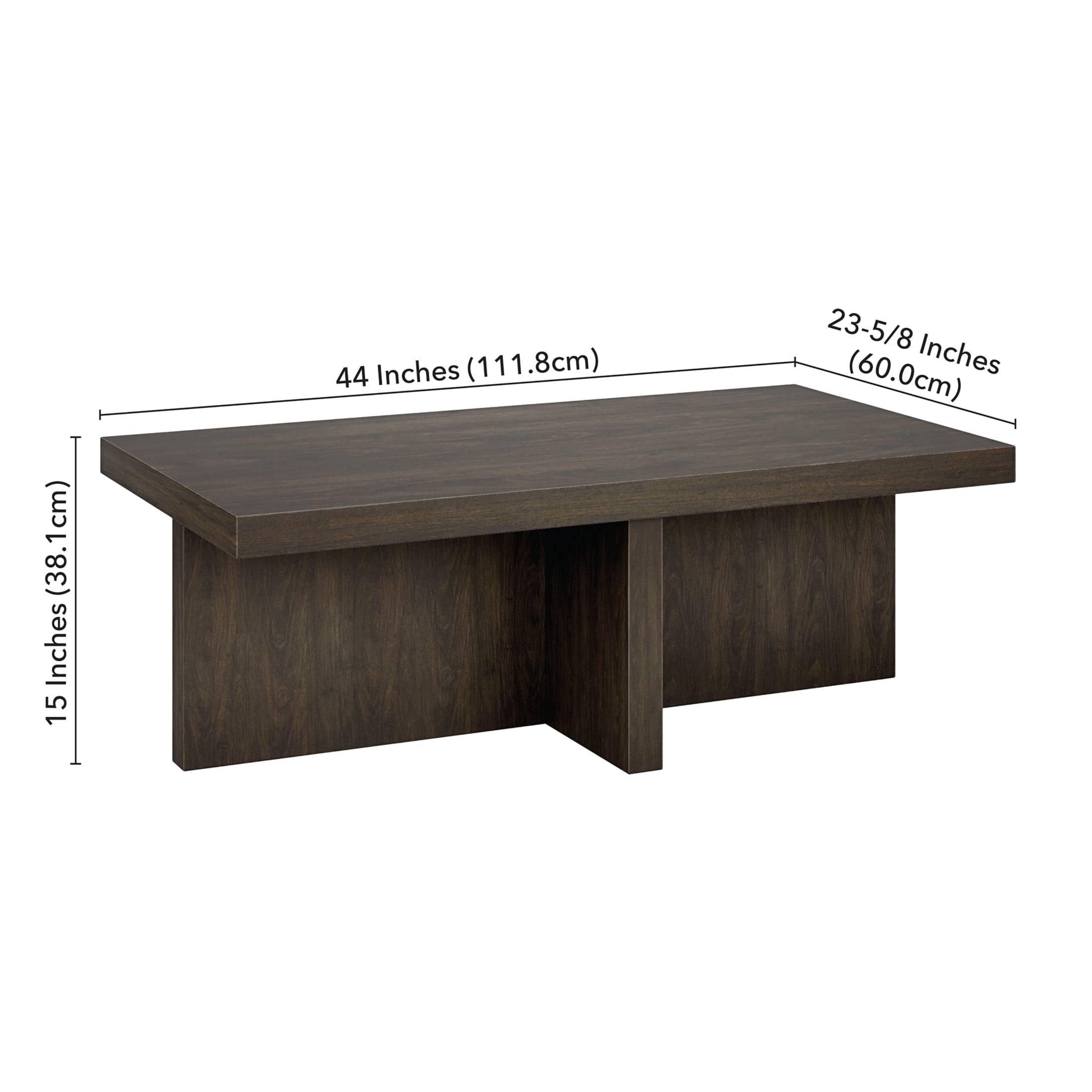 Evelyn&Zoe Scandinavian 44" Wide Alder Brown Coffee Table