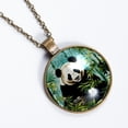 thumbnail image 2 of Panda Necklace Personalized Custom Photo Round Pendant Adjustable Stainless Steel Necklaces with Gift Box for Men Women Mothers Valentine's Jewelry Gift, 2 of 6