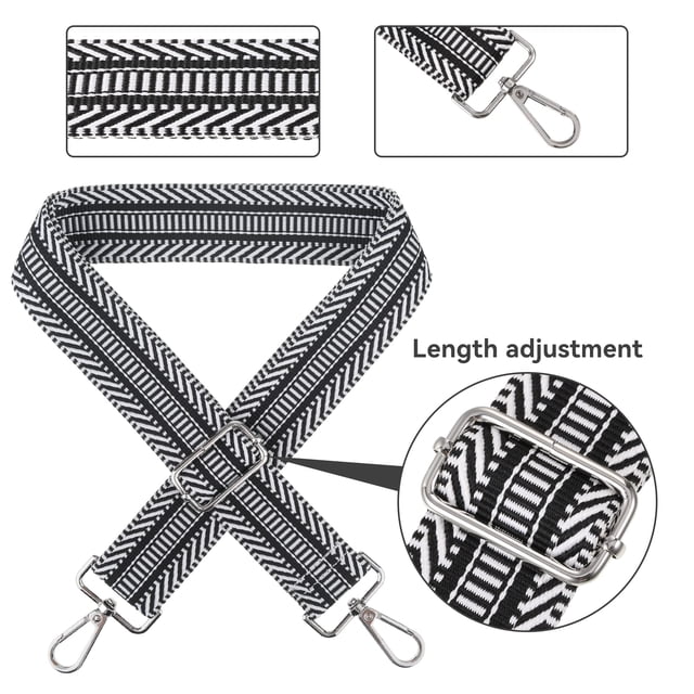 Qarigey Correa para bolso bandolera elegante, correas para bolso de hombro de longitud ajustable, cómodas y prácticas Ropa, zapatos y accesorios Miscelánea negro
