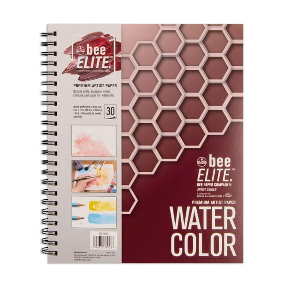 Bee Paper Bee Elite™ Watercolor Artist Pad 9" x 12" Spiral Bound