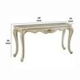 thumbnail image 5 of Joss 58 Inch Console Table, Genuine Marble Top, Antique White, Champagne, 5 of 5