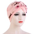 thumbnail image 1 of Turbante multicolor de moda con media trenza floral, sombrero trenzado con lunares, 1 of 6