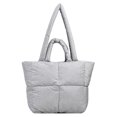 thumbnail image 1 of Bolso Hobo de plumón para mujer bolso de hombro acolchado de gran capacidad bolso versátil para otoño e invierno, 1 of 9