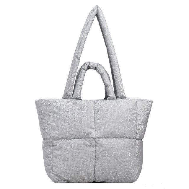 Bolso Hobo de plumón para mujer bolso de hombro acolchado de gran capacidad bolso versátil para otoño e invierno