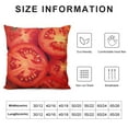 thumbnail image 6 of Nawypu  Tomato Pattern Throw Pillow Cover Decor Novelty Realistic Food Pillowcases Fruit Print Pillow Case Square Cushion Covers for Couch Living Room Home Sofa Bedroom Office 2pc, 6 of 6