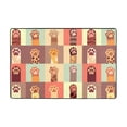 thumbnail image 1 of XMXT Non-Slip Area Rug, Lovely Claw Footprint Pattern Polyester Rugs for Living Room, 36 x 24 inches Multicolor, 1 of 9