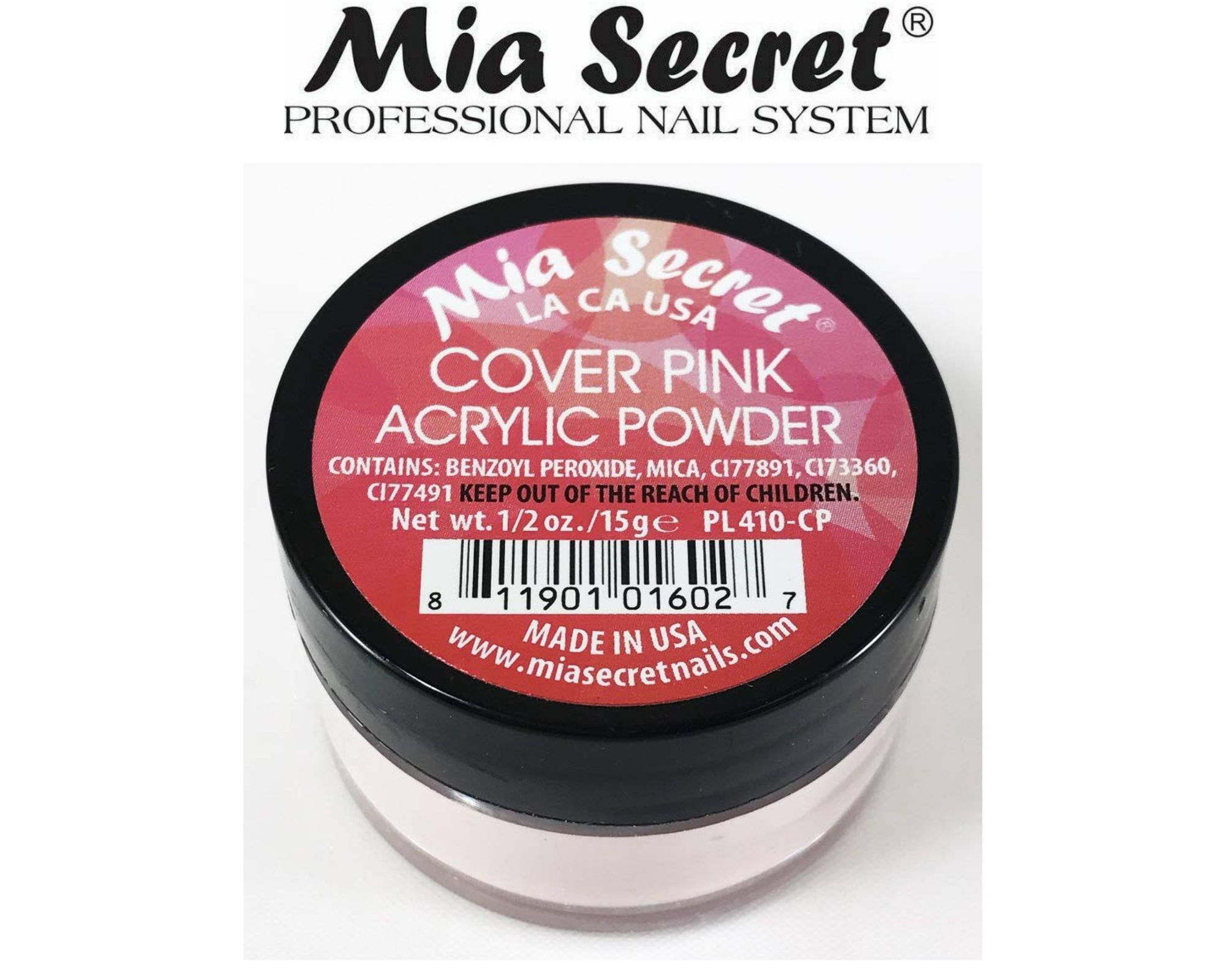 Mia Secret - Liquid Monomer 0.5oz + Cover Acrylic Powder Pink 0.5oz + Dappen Dish + Academy Duo Nail Brush #8 OR - COMBO