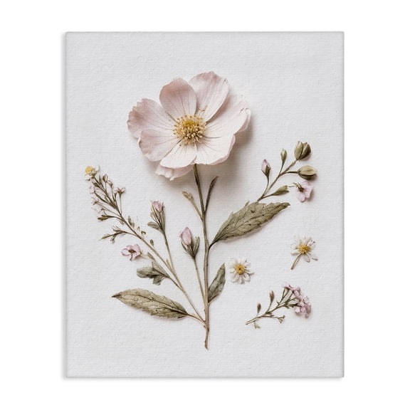 Pressed Wild Flowers Canvas Wall Art, design by Lettered and Lined