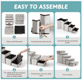 thumbnail image 3 of Dog Stair for Small Dogs with Storage, Foldable Pet Stairs for Medium or Puppy Dogs and Older Cats, Dog Steps for Bed or Car, Dog Ramp with Soft Cover,, 3 of 5