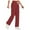 Wine, variant on Sakmal Sweatpants for Women Plus Size Wide Leg Fleece Lined Boyfriend Pants Solid Running 30" Inseam Sweatpants for Women XL