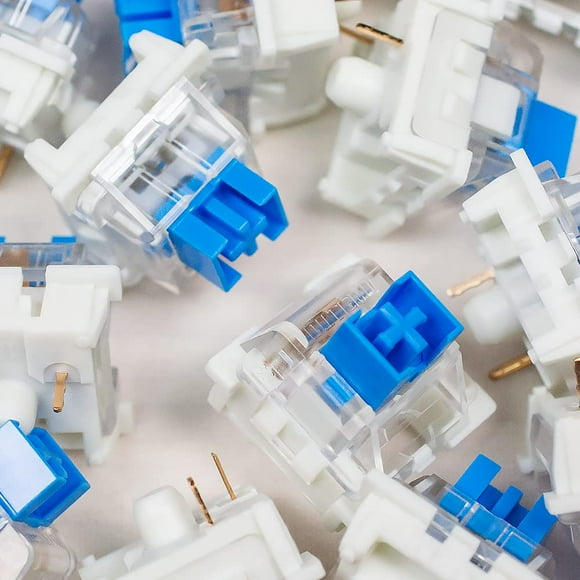 OUTEMU Blue Switch 3-Pin Key Switch Replacemen - Cherry MX Equivalent DIY Replaceable Switches for Mechanical Gaming Keyboards(90PCS)