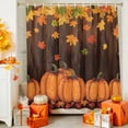 thumbnail image 5 of Shower Curtains for Bathroom-72"x72",Thanksgiving Pumpkin on Farm Wood Board Waterproof Bath Curtain Shower Curtain Set, 5 of 7