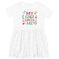 thumbnail image 3 of Inktastic My Gigi Loves Me Girls Apparel Girls Toddler Dress, 3 of 5