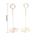 thumbnail image 4 of 20 Pcs Support de Numéro de Table en Métal Support de Faveur en Papier Rond Support de Carte de Mariage Clip de Faveur en Papier, Rose Doré, 4 of 8