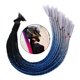 thumbnail image 3 of Mujeres Hombres Casco de motocross de Peluca rizada Casco de pelo Negro Azul Gris Sharpla Pelo de la peluca de cola de caballo, 3 of 7