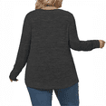 thumbnail image 2 of NISVIYA 2025 Plus Size Winter Tops for Women Dressy Button Blouses Casual V Neck Tunics T-Shirt, 2 of 5