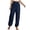 A-Navy165, variant on Women's High Waist Jogger Pants Drawstring with Pockets Casual Ruffle Waist Loose Fit XXL