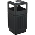 thumbnail image 2 of Safco Canmeleon Ash/Trash Receptacle Square Polyethylene 38gal Textured Black 9477BL, 2 of 2