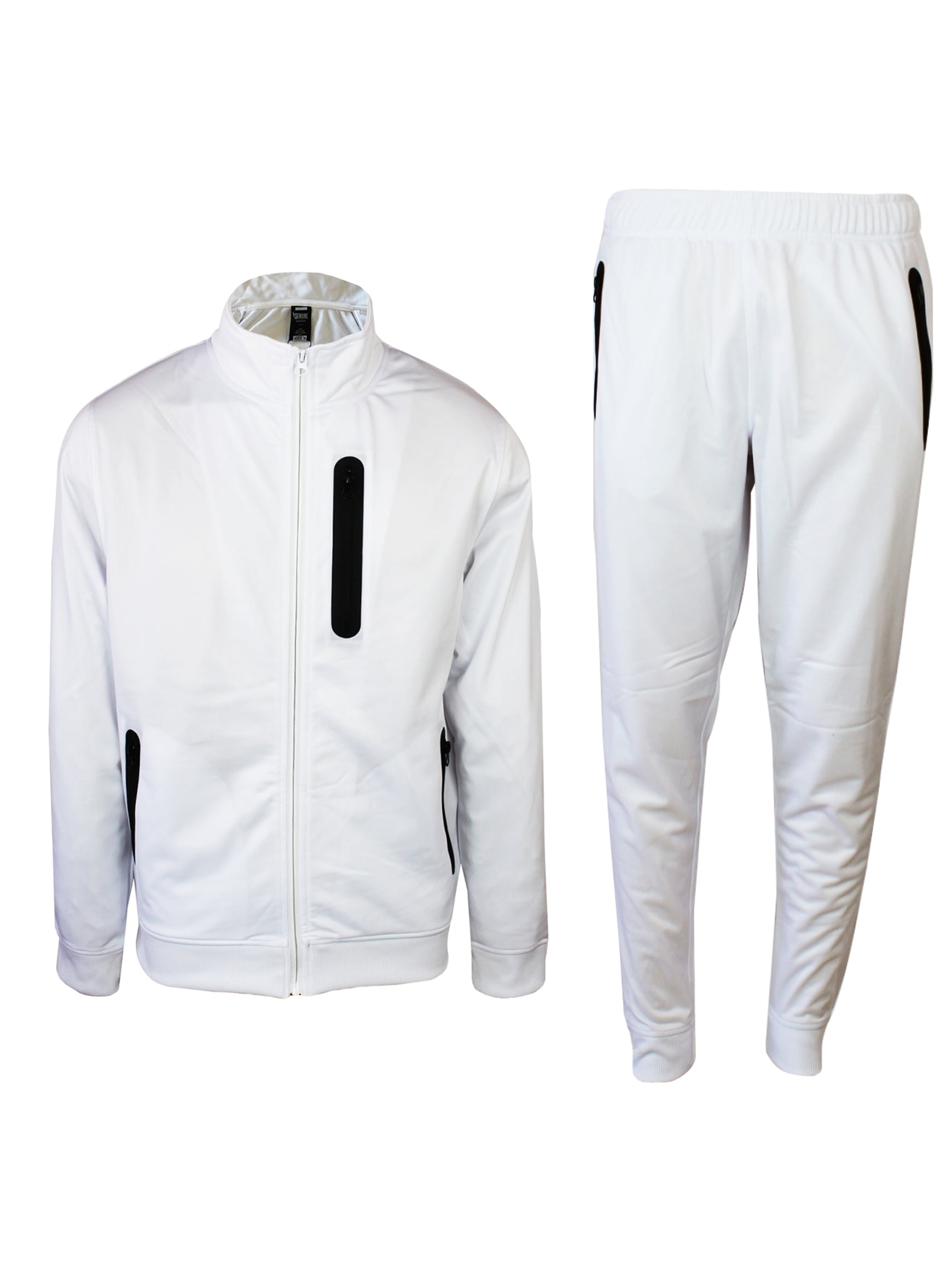 Fanteecy Men's 2 Piece Jacket & Pants Slim Fit Jogging Track Suit Full Zip Running Sports Set Casual Sweat Suit 