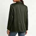 thumbnail image 6 of Women's Casual Lapel Blazer Long Sleeve Single Button Lightweight Work office Blazer Jacket with Pockets Spring Fall Daily Business Outfit Green, 6 of 7
