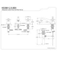thumbnail image 2 of Kingston Brass KS3961BX 8 in. Widespread Bathroom Faucet, Polished Chrome, 2 of 2