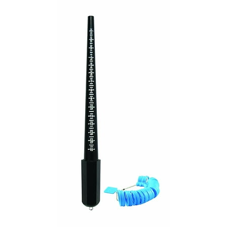 Plastic Ring Stick - JT108-2 Value Plastic Ring Stick & Sizer t, 12” Ring Stick with Groove—Measures USA Sizes: 1-15 By SE