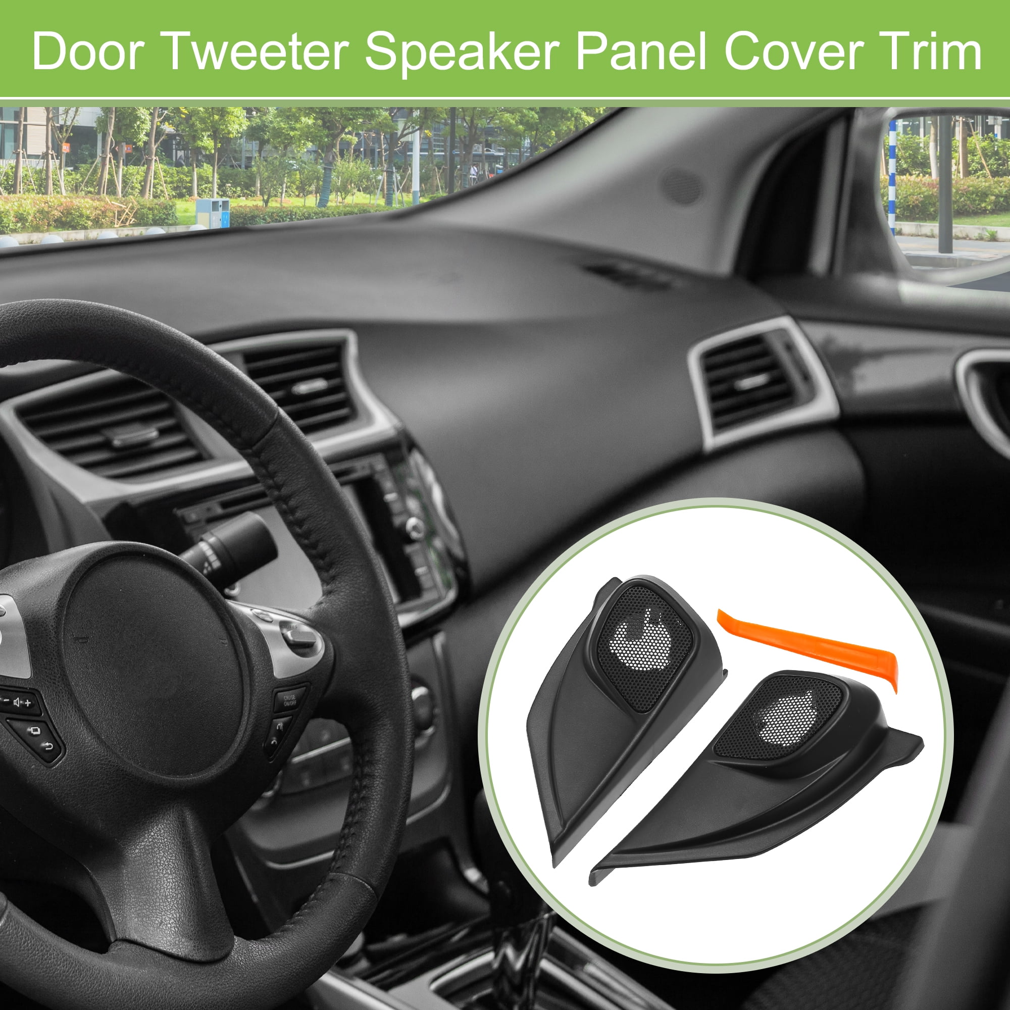 Unique Bargains Interior Front Car Door Speaker Cover Trim for Honda CR-V 12-15
