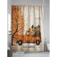 thumbnail image 5 of Fsddascl Fall Maple Leaves Shower Curtain Set - 72" x 78" Washable Bathtub Curtain with 12 Hooks, Pumpkins Thanksgiving Harvest Rustic Truck Waterproof Fabric Stall Shower Curtains for Bathroom, 5 of 6
