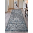 thumbnail image 2 of Bloom Rugs Washable Non-Slip 7 ft Runner - Blue / Gray Traditional Oriental Runner for Entryway, Hallway, Bathroom, and Kitchen - Exact size: 2.5' x 7', 2 of 10