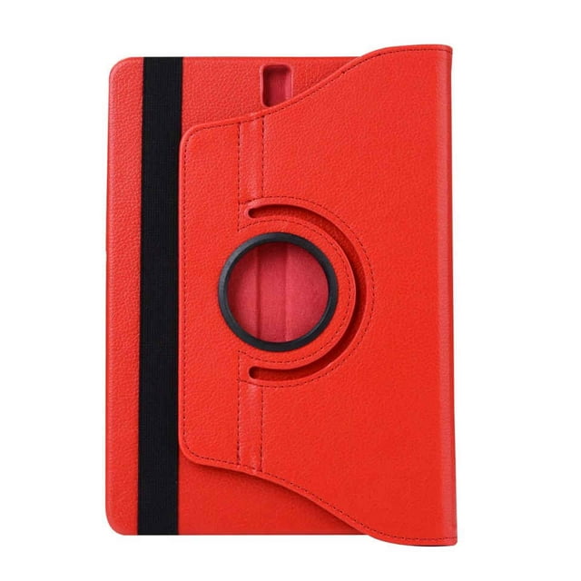 Pour Samsung Galaxy Tab S3 9.7 SM-T820 SM-T825 T829 Tablette Case 360 Rotation Pliage Support Flip Couverture de Protection en Cuir Rouge