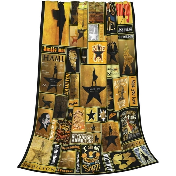 Hamilton Blanket Musical Throw Blanket Warm Ultra Soft Flannel Blanket Living Room Bedroom Sofa Decoration 60"X50"