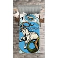 thumbnail image 3 of Ambesonne Zodiac Quilted Bedspread Set 2 Pcs, Capricorn, Twin Size, Multicolor, 3 of 3