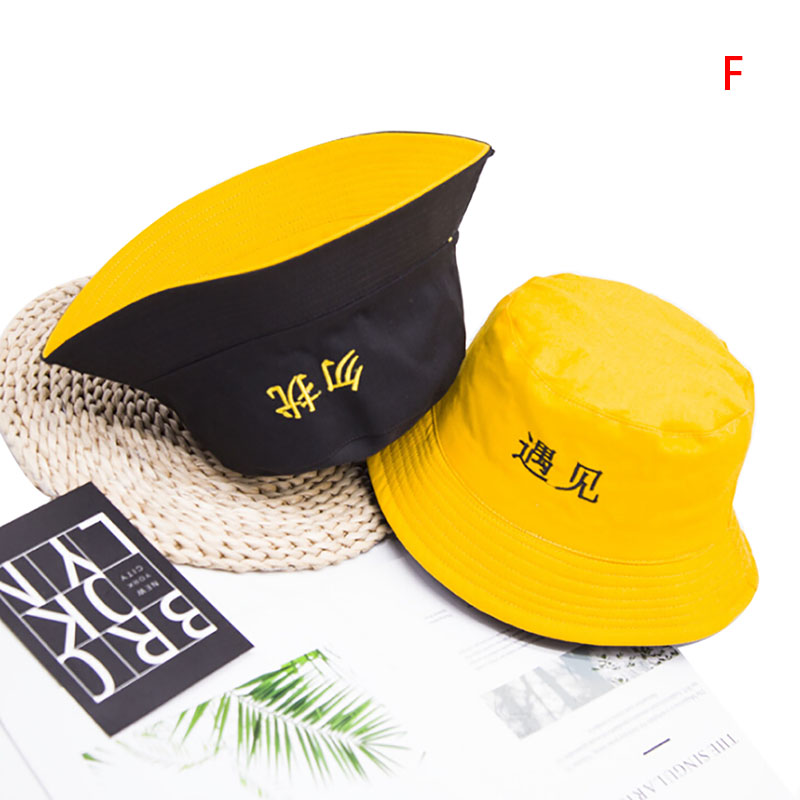 Two Side Bucket Hat Unisex Women Men 