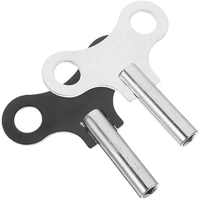 2pcs Clock Key Grandfather Clock Winding Key Wind up Key Wear-resistant Clock Winders Key to Wind Antique Wall Clock Mini Clock Grandfather Winding Keys Alarm Clock Alloy Universal Assorted Color