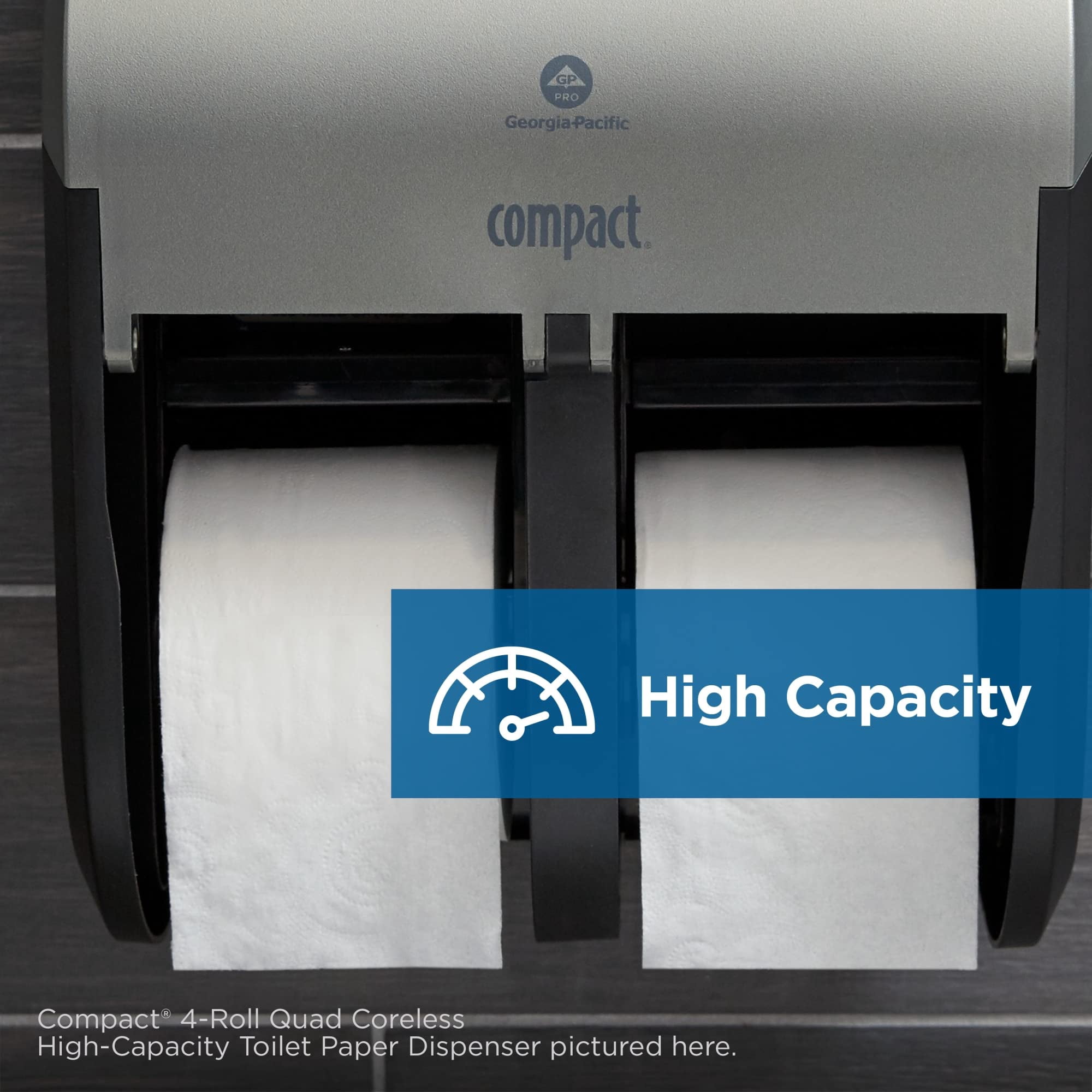 GEORGIA-PACIFIC 19375 Compact(R) Coreless Toilet Paper, 2 Ply, 1000 Sheets, PK36