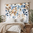 thumbnail image 3 of Orange Blue Botanical Tapestry for Bedroom Wall Hanging Tapestry, Weeping Fall Eucalyptus Leaves Ceiling Backdrop Tapestries Poster Blanket Wall Decor for Teens Room Living Room Dorm 39" x 59", 3 of 8