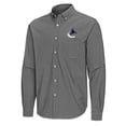 thumbnail image 2 of Men's Antigua Black Vancouver Canucks Porter Woven Tri-Blend Long Sleeve Button-Down Shirt, 2 of 3