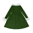 thumbnail image 3 of RXMEKW Robes Décontractées pour Femmes, Robe de Fête de Vacances en Velours à Carreaux Patchwork pour Filles avec Poches, 3 of 5