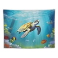 thumbnail image 5 of JRXY  Underwater World Tapestries Large Size 40x30 Inch Dolphins Turtle Sea Life Fish Corals Sea Creature Tapestry for Bedroom Aesthetic Home Decor Backdrop Men Women Dorm Wall Tapestry, 5 of 7