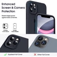 thumbnail image 2 of Liquid Silicone Case for iPhone 11 Pro, [Flat Edge Design] [Camera Protection] [Anti Fingerprint] 4 Layers Protect Scratch Proof Anti Drop Microfiber Phone Cover, 5.8", Black, 2 of 7