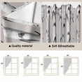 thumbnail image 5 of Birch Trees Swag Curtains for Kitchen/Bedroom/Living Room, Forest Vintage Abstract Wooden Gray Scalloped Curtains 63 Inch Long, Rod Pocket Window Swag Topper Curtains Valances 2 Panels Set 36"x63", 5 of 8